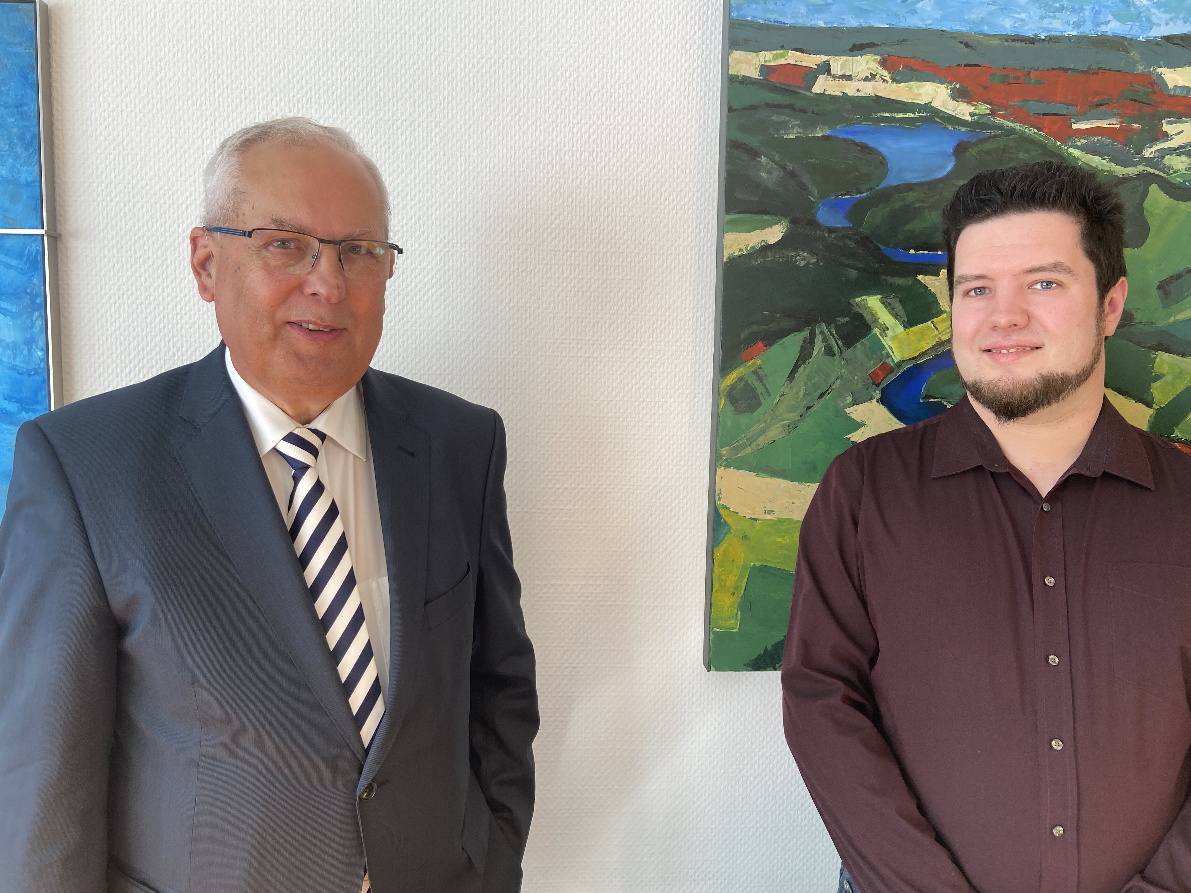 Landrat Dr. Schneider begrüßt Steffen Malessa
