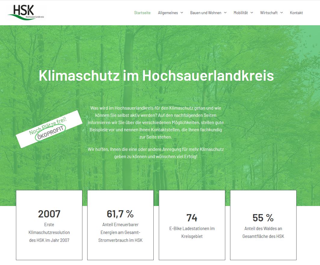 Klimaschutz-Portal der Kreisverwaltung bündelt aktuelle Informations- und Beratungsangebote