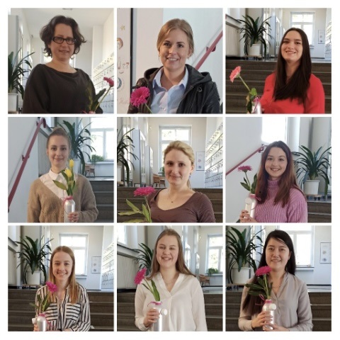 Die Lehrgangsabsolventen 2022: Angela Grimm, Anna Holzapfel, Melissa Kari, Daria Dezurnov, Marina Kravcuk, Larissa Fritzsch, Antonia Kadler, Sina Müller und Thu Lanfermann.